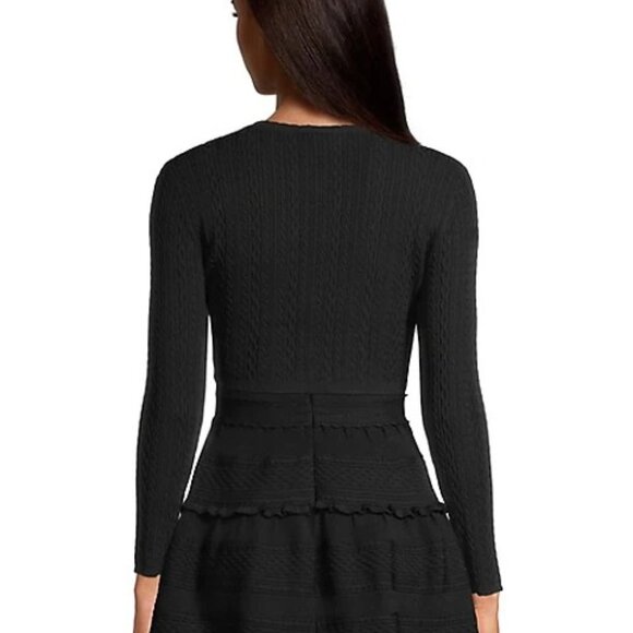 BNWT Needle and Thread Pointelle Knit Crop Cardigan - Emerald - size 10 - Picture 2 of 11